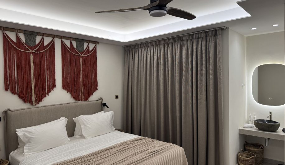 The Noverian Antama executive double room with side sea view